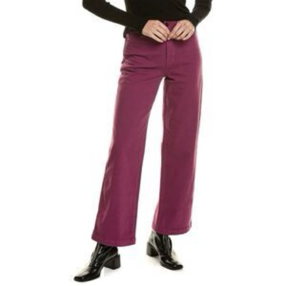 Madewell Burgundy Wide Leg Jeans